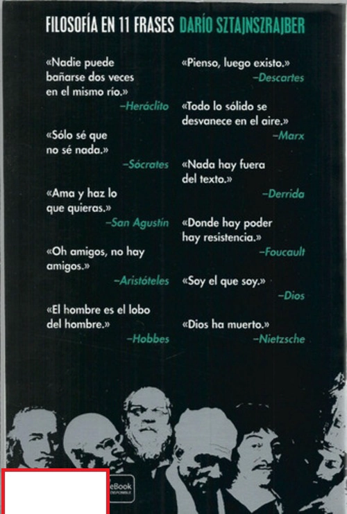 LIBRO FILOSOFIA EN 11 FRASES - DARIO SZTANJNSZRAJBER - 2