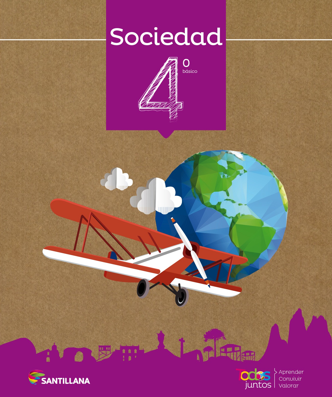 LIBRO SOCIEDAD 4 BÁSICO TODOS JUNTOS (TOMO 1). EDITORIAL: SANTILLANA - 1