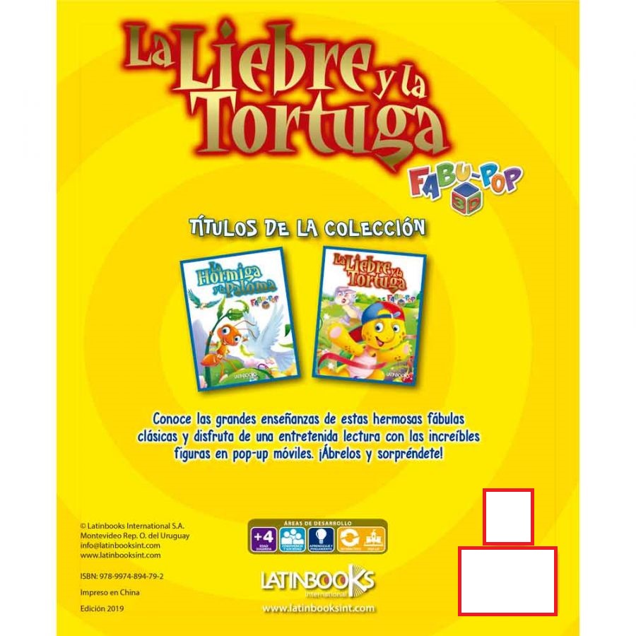LIBRO LA LIEBRE YA LA TORTUGA. FABU POP 3D -792- EDITORIAL BRIJBASI - 2