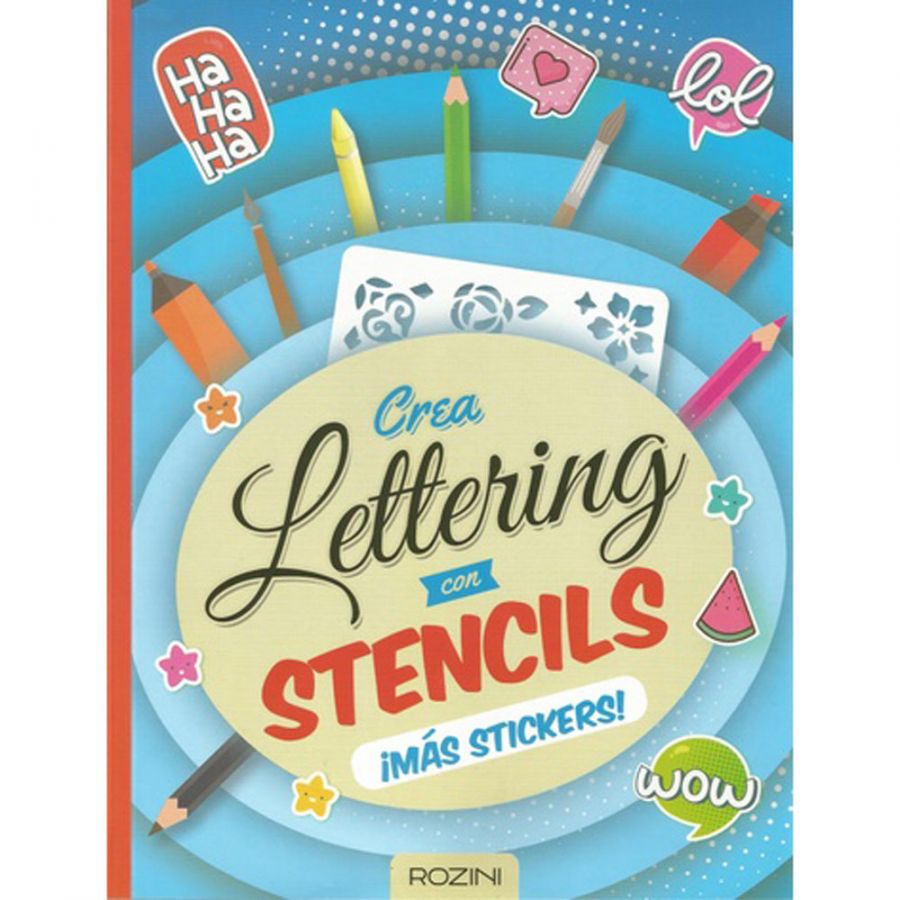 LIBRO CREA LETTERING CON STICKERS Y STENCILS -825- JORGE BANASCO - 1