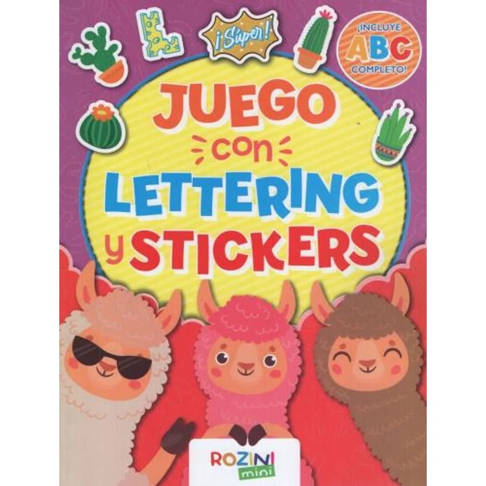 LIBRO JUEGO CON LETTERING CON STICKERS Y STENCILS -870- JORGE BANASCO - 1