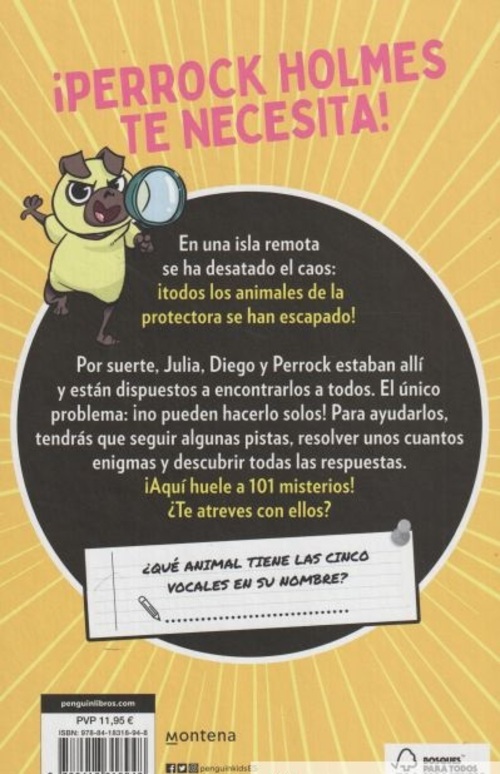 LIBRO PERROCK HOLMES 101 ENIGMAS DE ANIMALES -948- ISAAC PALMIOLA - 2
