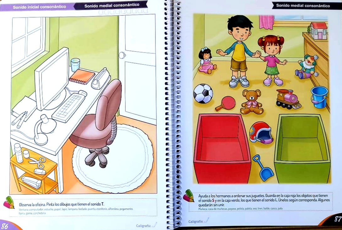 LIBRO JUGANDO CON LOS SONIDOS Nº2 -REALIDAD AUMENTADA. EDITORIAL: EDITORIAL CALIGRAFIX - 5