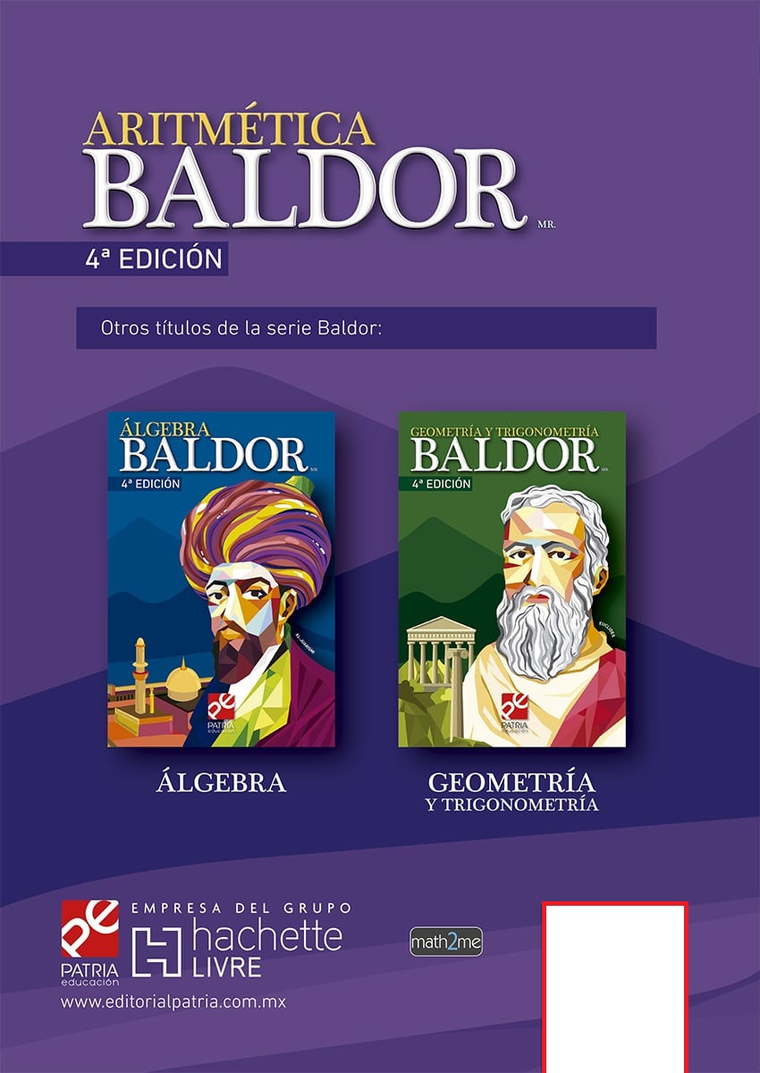 ARITMETICA BALDOR. EDITORIAL: PATRIA - 2