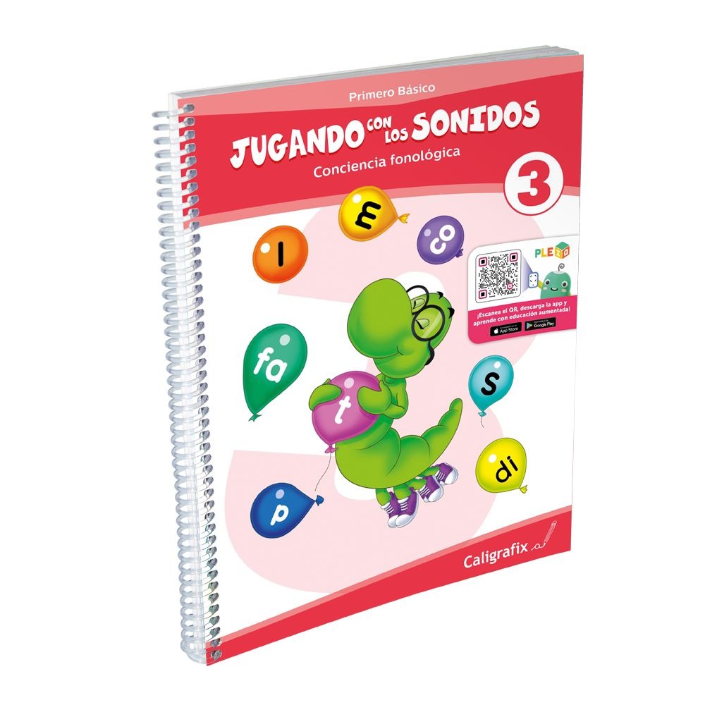 LIBRO JUGANDO CON LOS SONIDOS N°3 -REALIDAD AUMENTADA. EDITORIAL: EDITORIAL CALIGRAFIX - 1