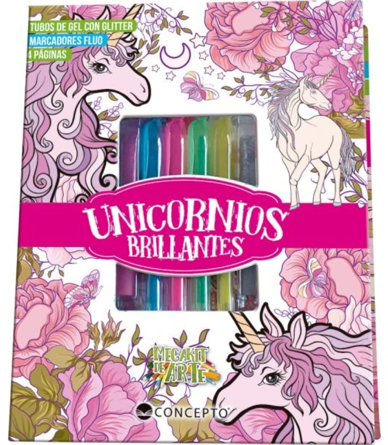 LIBRO MEGAKIT DE ARTE - UNICORNIOS BRILLANTES - EQUIPO EDITORIAL BRIJBASI - 1