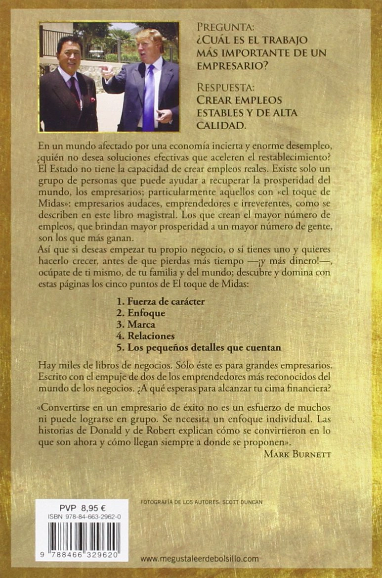 LIBRO EL TOQUE DE MIDAS -620- - R.T.KIYOSAKI - D.TRUMP - 2