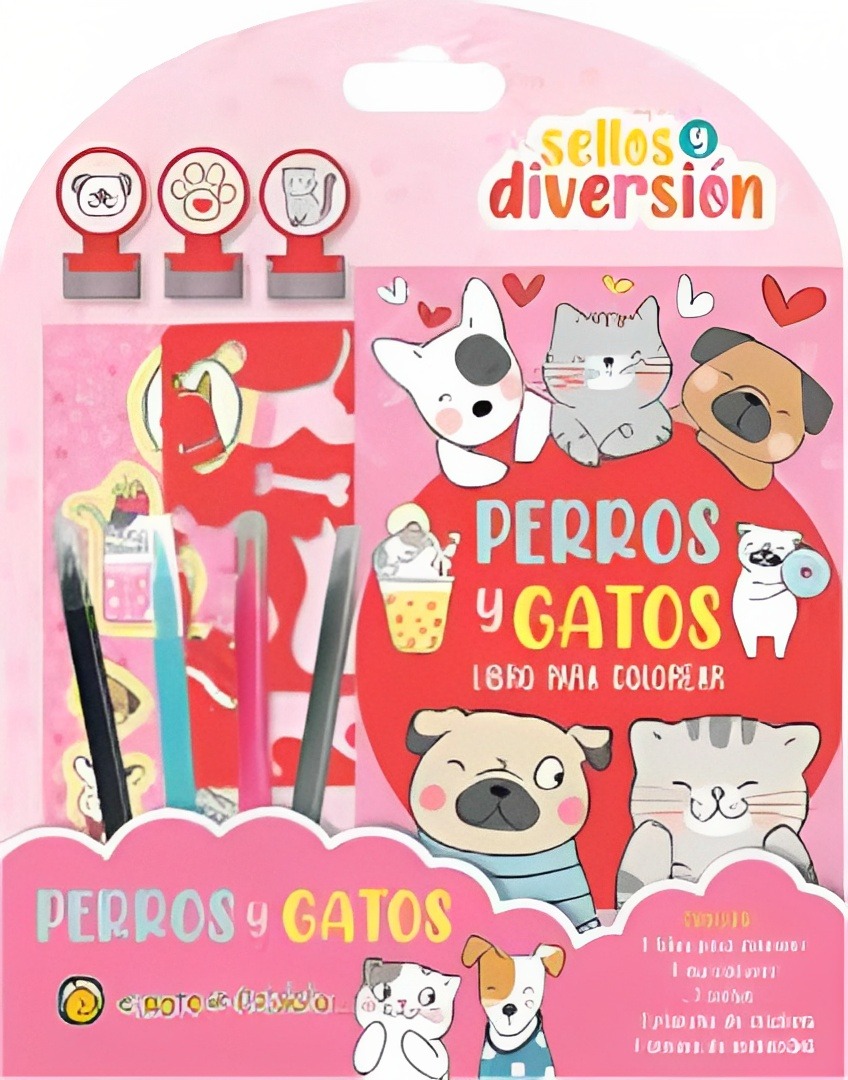 LIBRO SELLOS Y DIVERSIÓN PERROS Y GATOS - EL GATO DE HOJALATA - 1