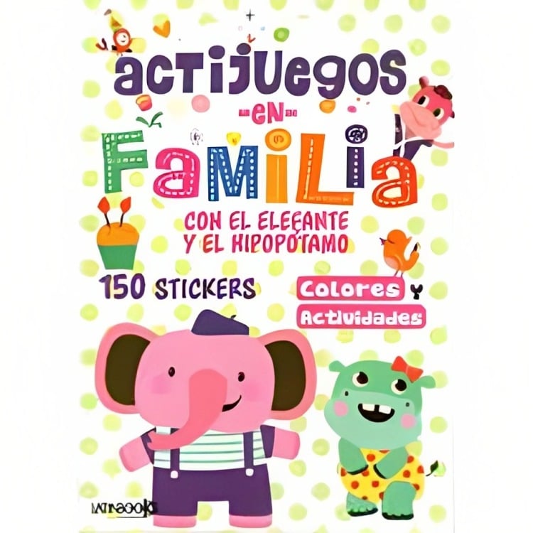 LIBRO ACTIJUEGOS EN FAMILIA-CON EL ELEFANTE Y EL HIPOPOTAMO / EQUIPO LATINBOOKS - 1