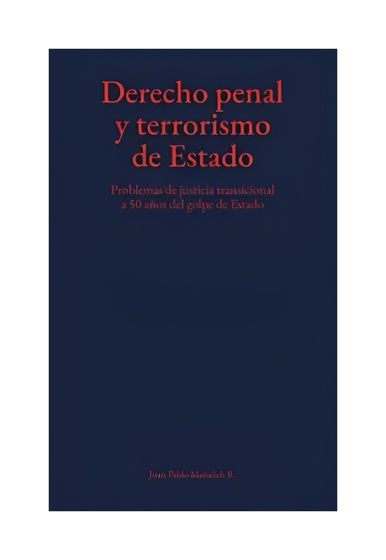 LIBRO DERECHO PENAL Y T E R R O R I S M O DE ESTADO RONEO JUAN PABLO MAÑALICH R. - 1
