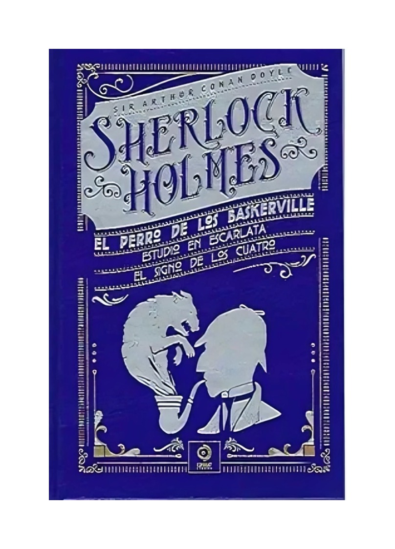 LIBRO EL PERRO DE LOS BASKERVILLE ESTUDIO ESCARLATA CLÁSICOS DE PIEL ARTHUR CONAN DOYLE - 1