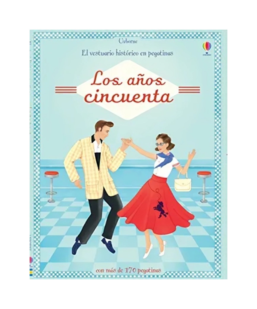 LIBRO LOS AÑOS CINCUENTA- VESTUARIO HISTORICO EN PEGATINAS - MEGAN CULLIS / USB - 1