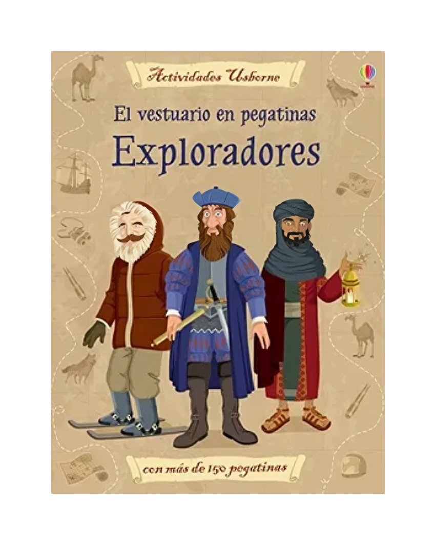 LIBRO EXPLORADORES - VESTUARIO EN PEGATINAS / STRUAN REID / USBORNE PUBLISHING - 1