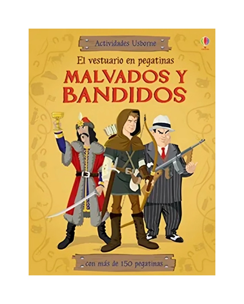 LIBRO MALVADOS Y BANDIDOS - VESTUARIO EN PEGATINAS - LOUIE STOWELL - 1
