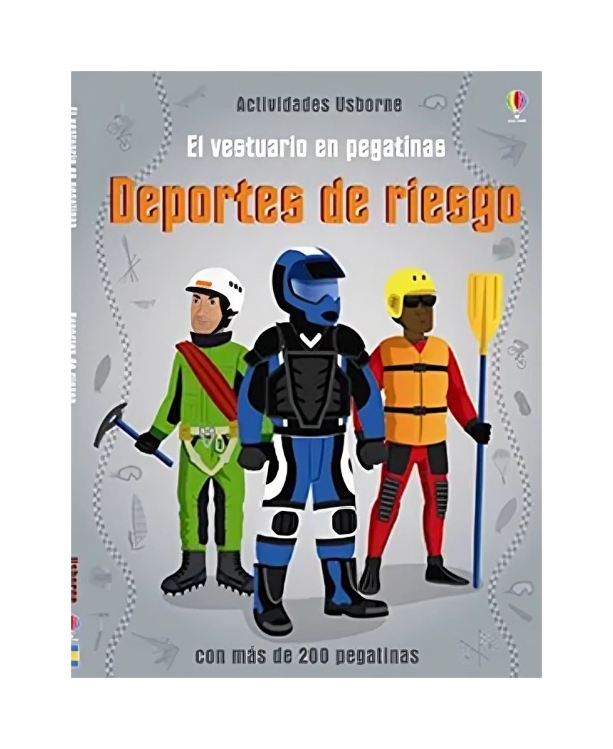 LIBRO DEPORTES DE RIESGO - EL VESTUARIO EN PEGATINAS - VARIOS AUTORES / USBORNE PUBLISHING - 1