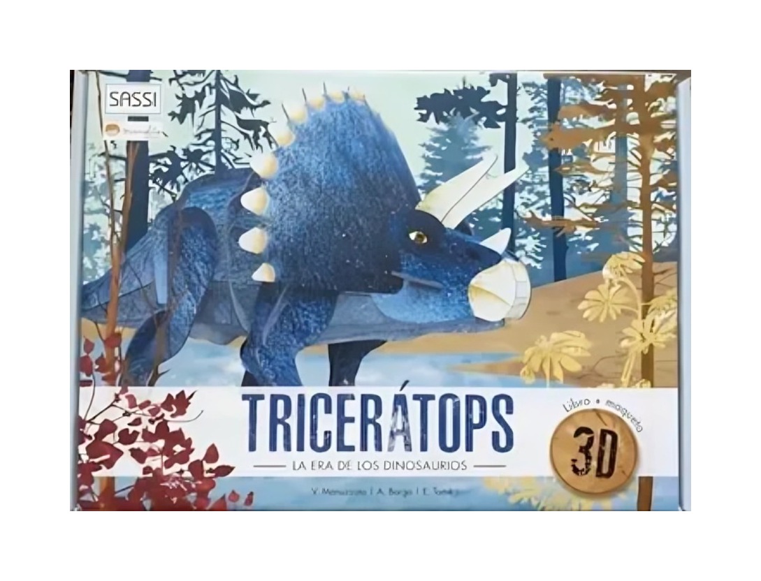 LIBRO TRICERATOPS - 3D / E. TOM&EGRAVE;; V. MANUZZATO; A. BORGO / SASSI - 1