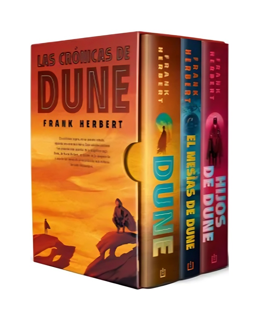 LIBRO TRILOGIA DUNE, EDICION DE LUJO - ESTUCHE CON: DUNE | EL MESIAS DE DUNE | - 1