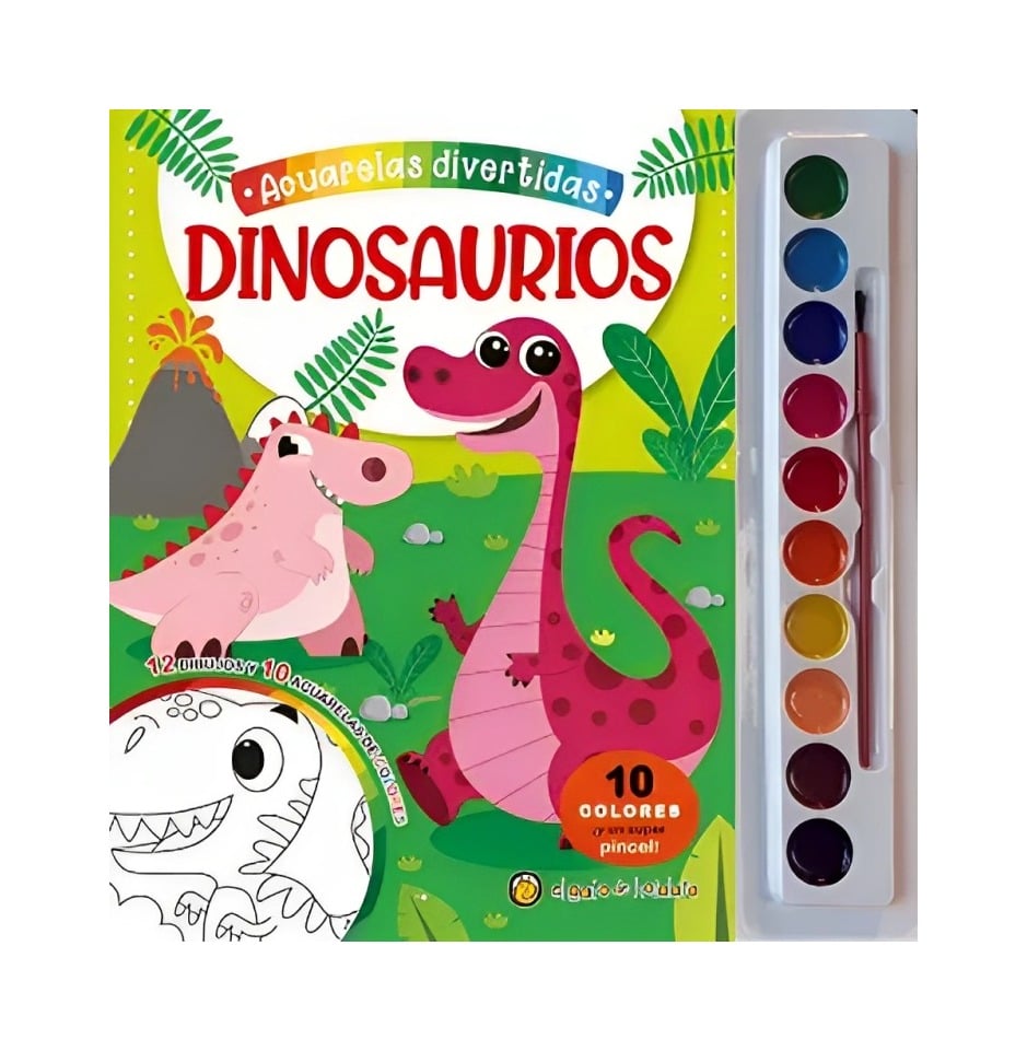 LIBRO DINOSAURIOS - ACUARELAS - EL GATO DE HOJALATA - 1