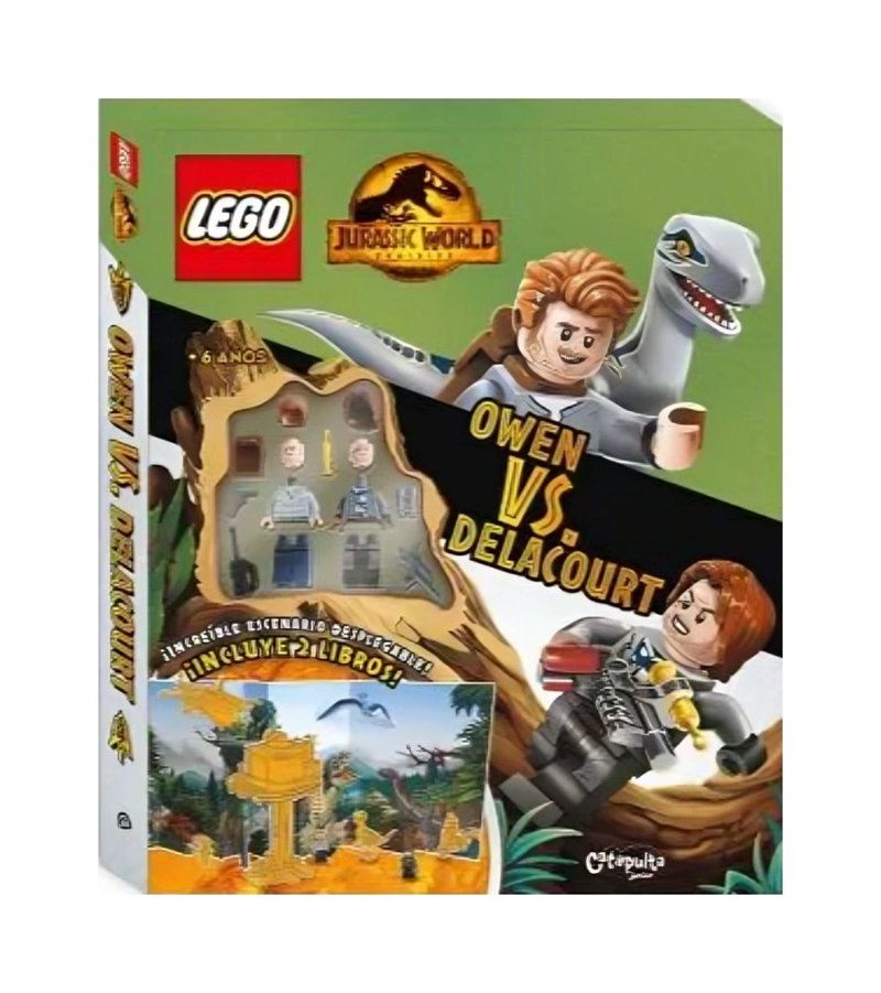LIBRO LEGO LANDSCAPE JURASSIC WORLD: OWEN VS. DELACOURT - RECLASIFICAR - 1