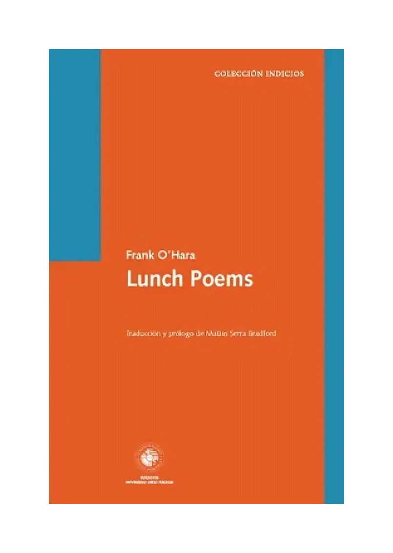 LIBRO LUNCH POEMS / FRANK O’HARA / EDICIONES UDP - 1