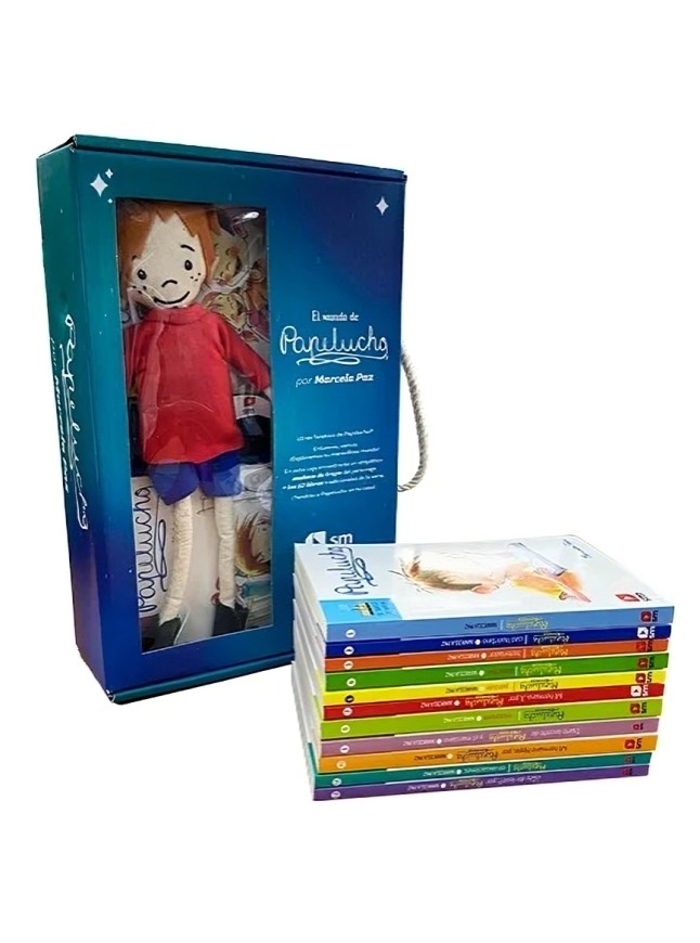 LIBRO LA BIBLIOTECA DE PAPELUCHO - MARCELA PAZ / EDICIONES SM - 1