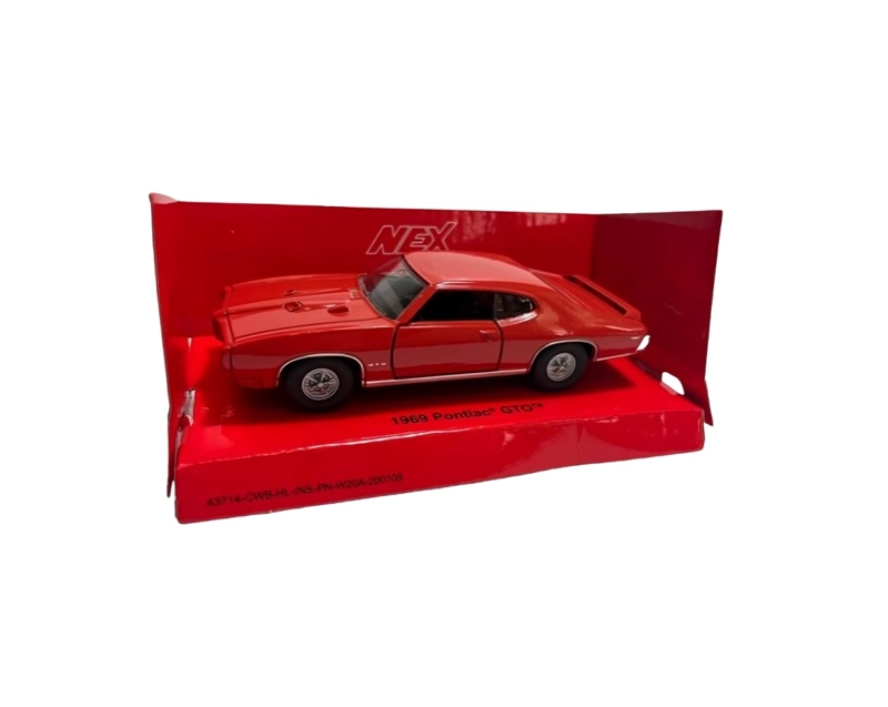 AUTO TOP10BOOKS PONTIAC GTO. MINIATURA WELLY ESC. 1.34 1969 ROJO - 2