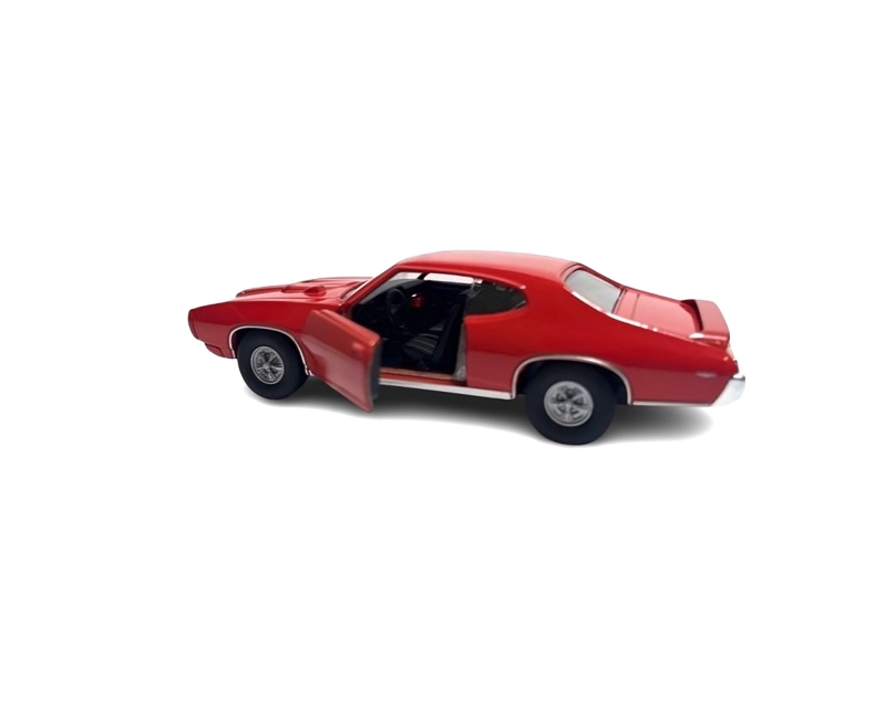 AUTO TOP10BOOKS PONTIAC GTO. MINIATURA WELLY ESC. 1.34 1969 ROJO - 3