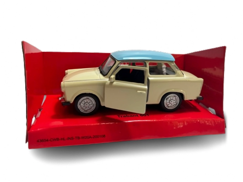 TRABANT TOP10BOOKS 601. WELLY MINIATURA ESC. 1:34 BEIGE-TECHO CELESTE - 2