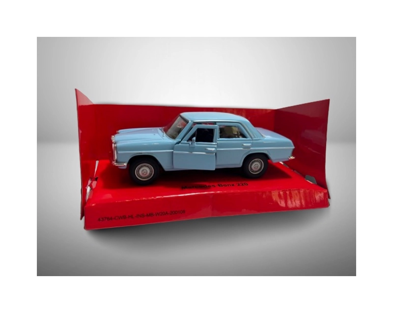 AUTO TOP10BOOKS MERCEDES BENZ 220. MINIATURA WELLY ESCALA 1:34 CELESTE - 3