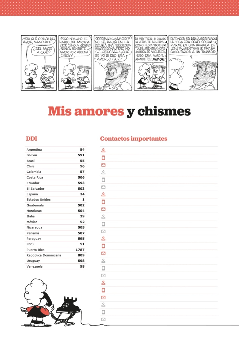 AGENDA TOP10BOOKS MAFALDA 2025 ANILLADA MODULOS AMARILLA QUINO - 2