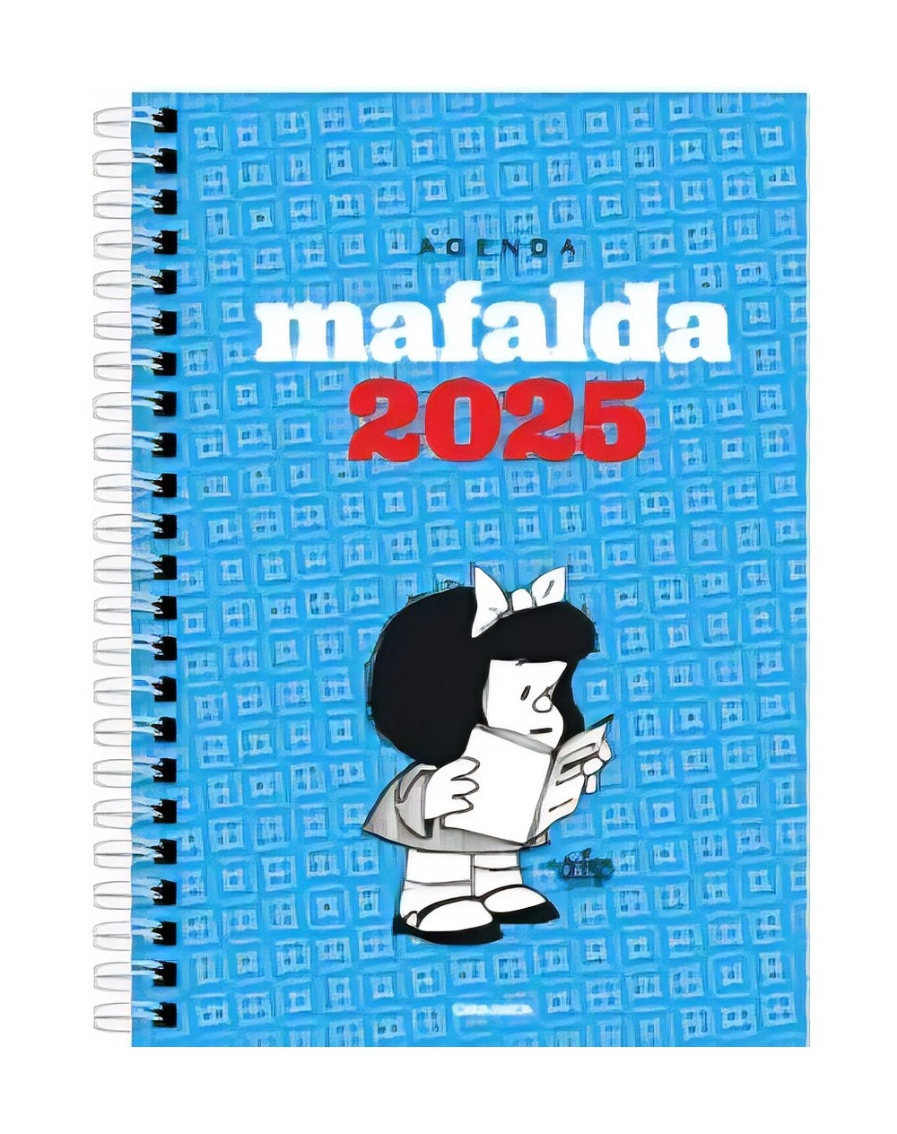 AGENDA TOP10BOOKS MAFALDA 2025 ANILLADA MODULOS TURQUESA QUINO - 1