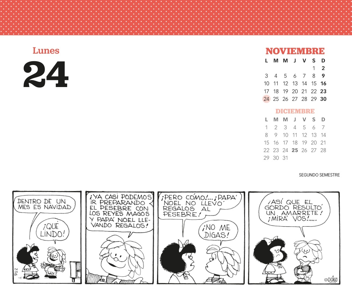 AGENDA TOP10BOOKS MAFALDA 2025 CALENDARIO CAJA TURQUESA QUINO - 2
