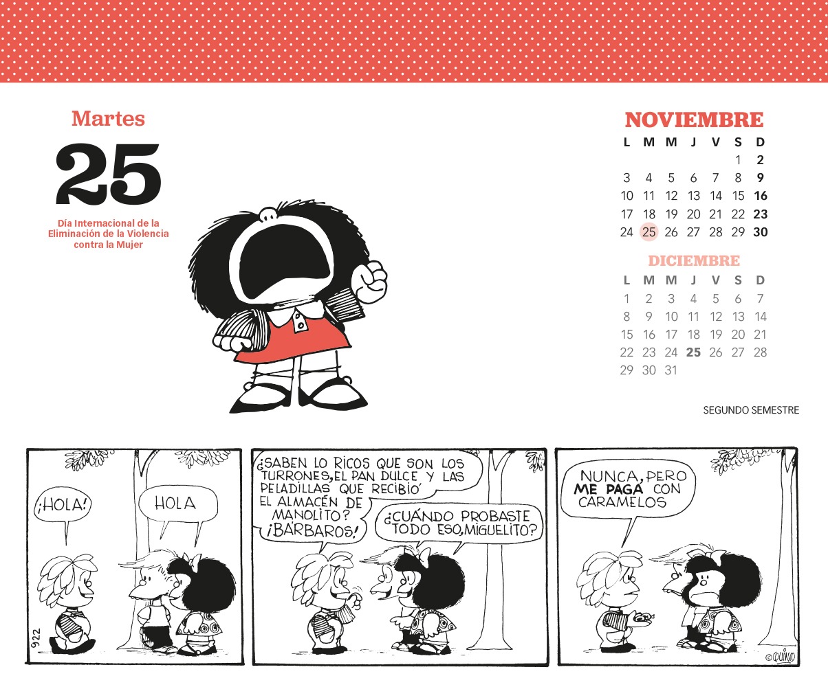 AGENDA TOP10BOOKS MAFALDA 2025 CALENDARIO CAJA TURQUESA QUINO - 3
