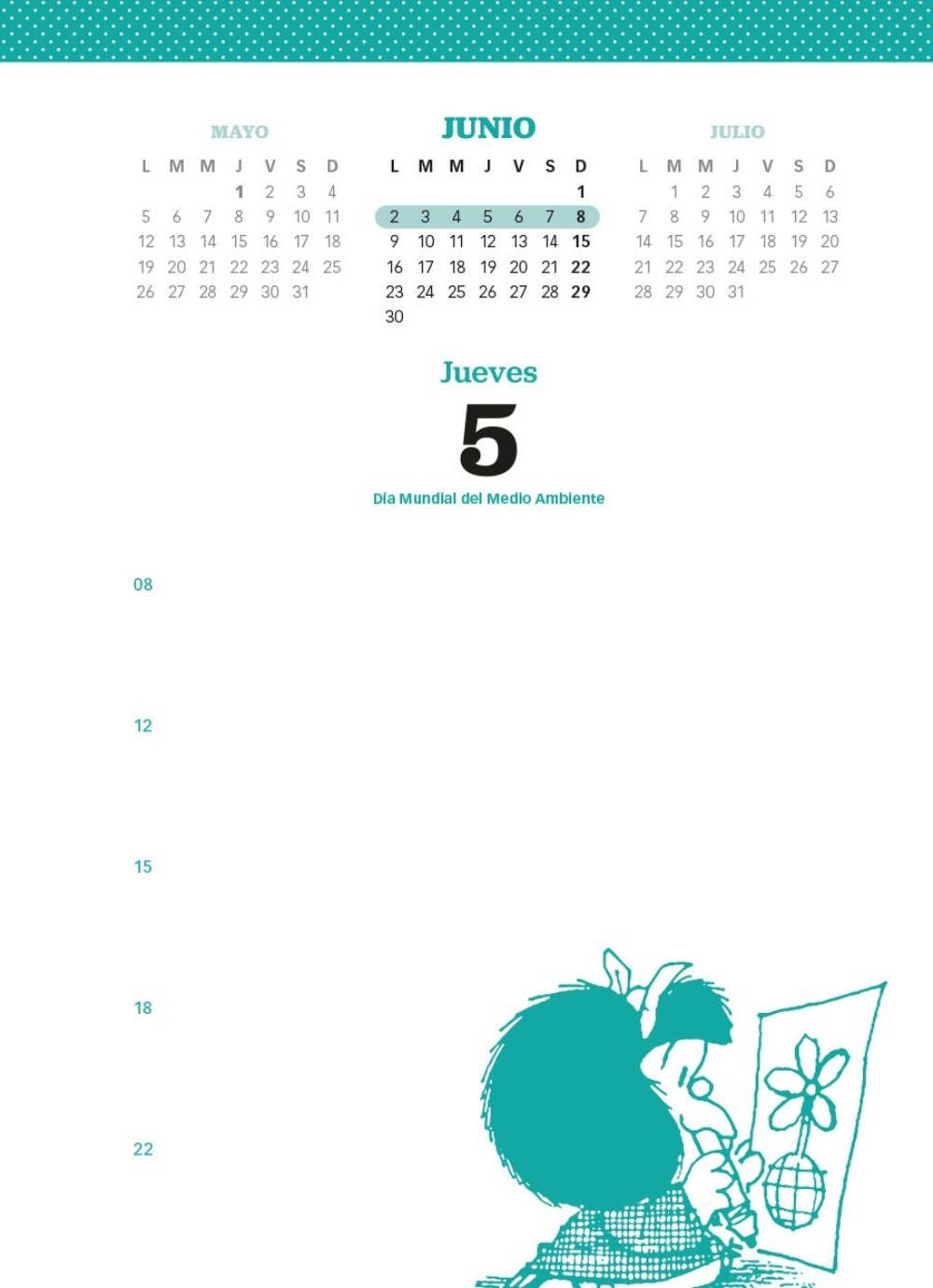 AGENDA TOP10BOOKS MAFALDA 2025 DIA POR PÁGINA QUINO - 2