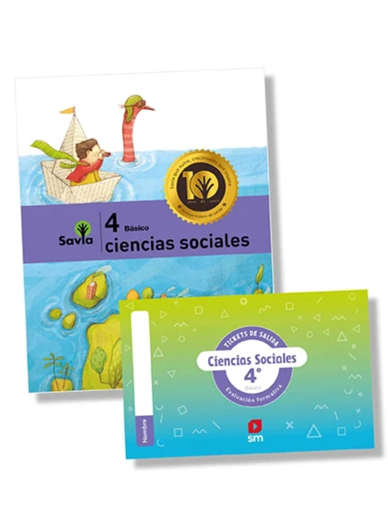 PACK CIENCIAS SOCIALES 4° SAVIA TEXTO + LICENCIA DIGITAL + TICKET DE SALIDA TEXTOS ESCOLARES/PRIMAR - 1