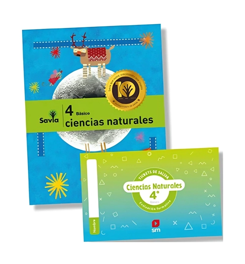 PACK CIENCIAS NATURALES 4° SAVIA TEXTO + LICENCIA DIGITAL + TICKET DE SALIDA TEXTOS ESCOLARES/PRIMA - 1