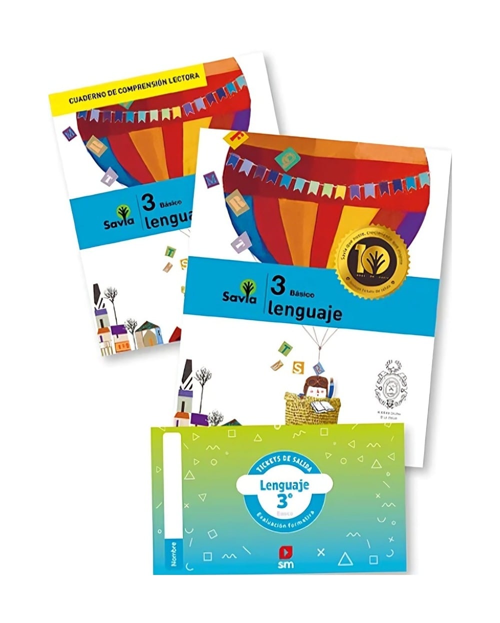 PACK LENGUAJE 3° SAVIA TEXTO + CUADERNO DEL ESTUDIANTE + LICENCIA DIGITAL + TICKET DE SALIDA TEXTOS - 1