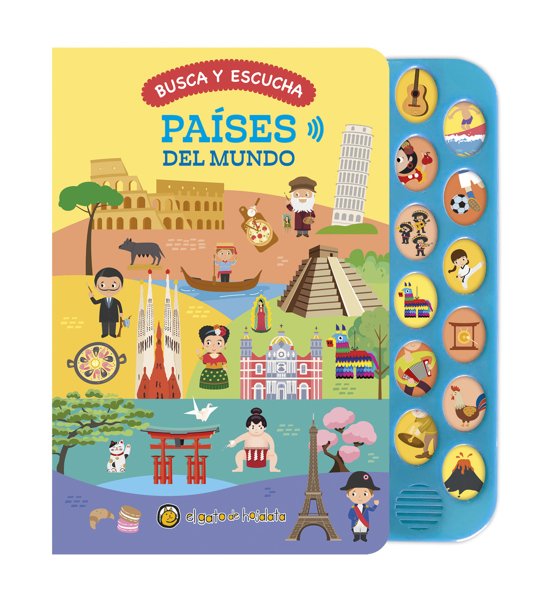 LIBRO INFANTIL PAÍSES DEL MUNDO -BUSCA Y ESCUCHA EDITORIAL GUADAL S.A. - 1