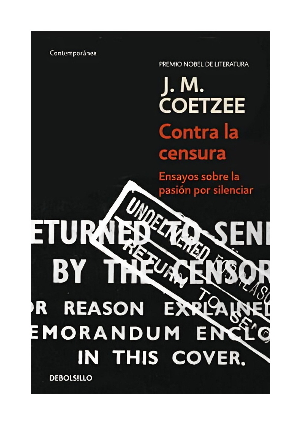 LIBRO CONTRA LA CENSURA J.M. COETZEE - 1