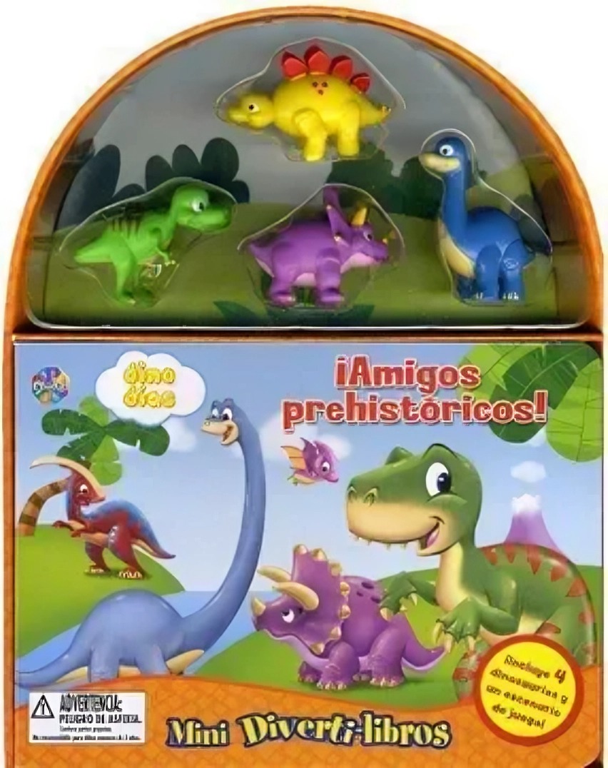 LIBRO MINI DIVERTI-LIBROS AMIGOS PREHISTORICOS / VARIOS AUTORES / PHIDAL - 1