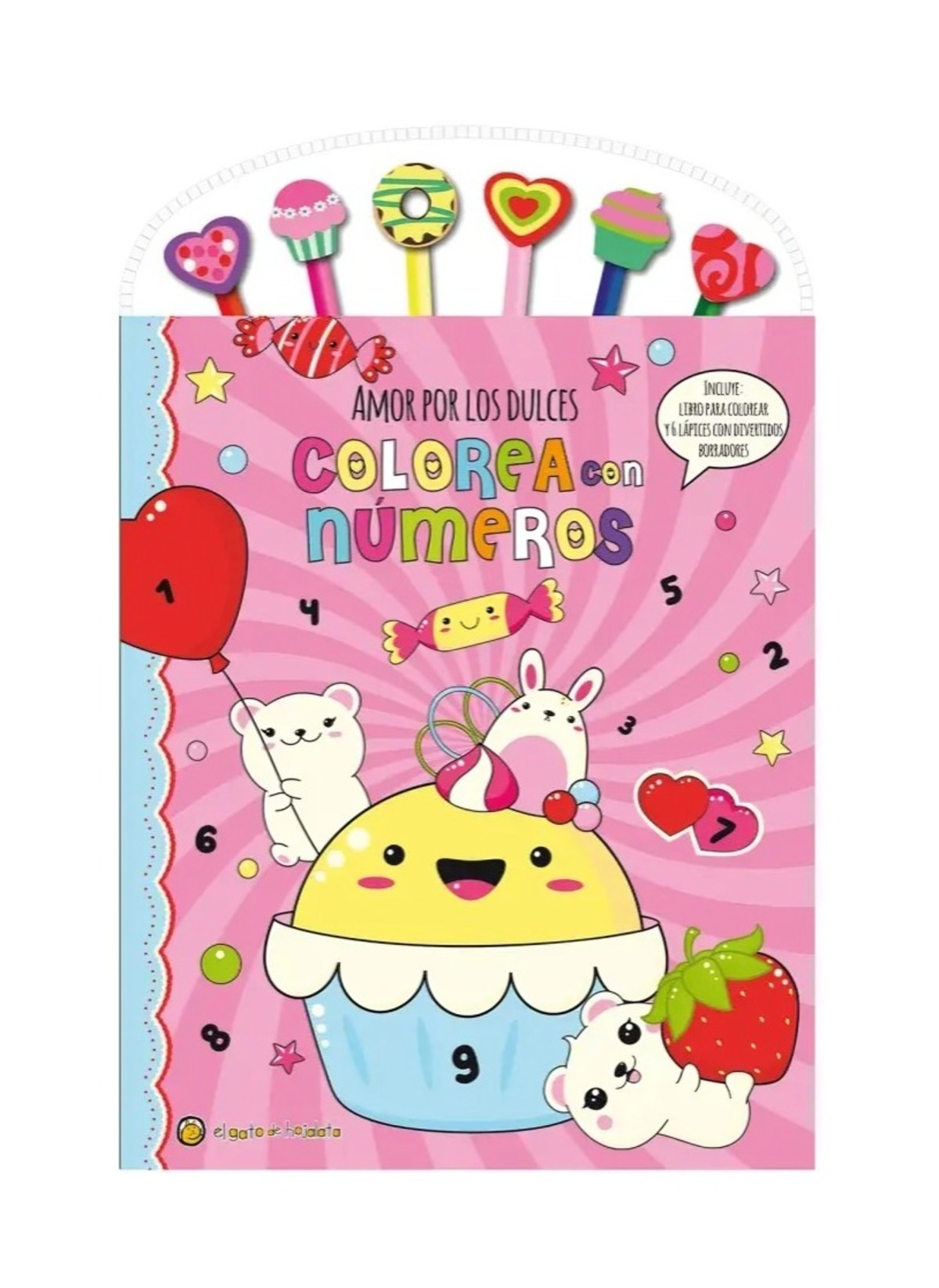 LIBRO COLOREA CON NUMEROS: AMOR POR LOS DULCES / EL GATO DE HOJALATA / - 1