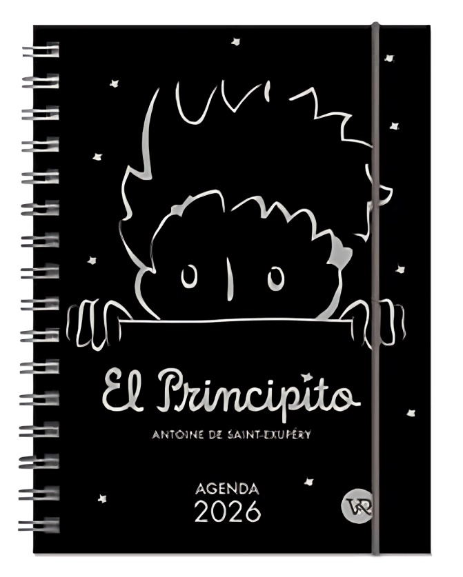 AGENDA 2026 EL PRINCIPITO-NEGRA-ANILLADA-ANTOINE DE SAINT-EXUPE RY - 1