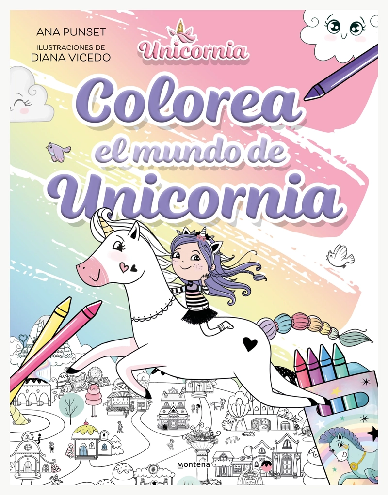 LIBRO UNICORNIA: MUNDO DE UNICORNIA COLOREAR - ANA PUNSET - 1