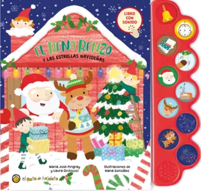 LIBRO EL RENO RENZO Y LAS ESTRELLAS NAVIDEÑAS *MUNDO DE SONIDOS* - VARIOS AUTORES - 1