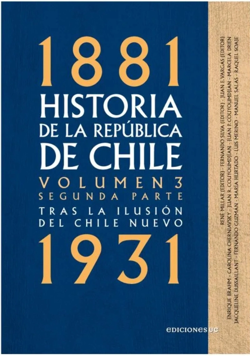 HISTORIA DE LA REPUBLICA DE CHILE VOLUMEN 3. SEGUNDA PARTE - 1