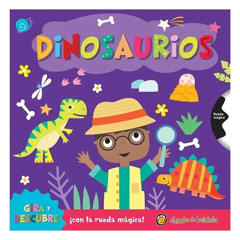 LIBRO SOBRE LOS DINOSAURIOS *GIRA Y DESCUBRE* - EL GATO DE HOJALATA - 1
