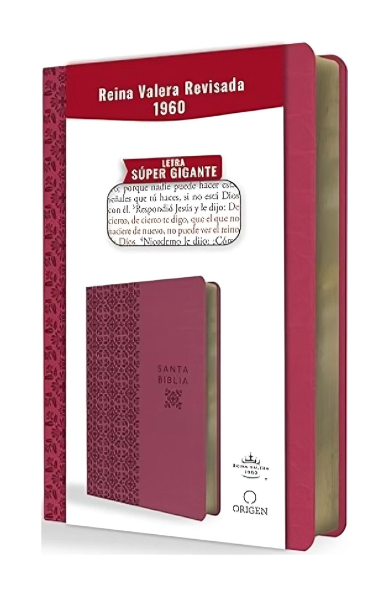LIBRO BIBLIA RVR60 LETRA SUPER GIGANTE FUCSIA - AMERICAN BIBLE SOCIE - 1