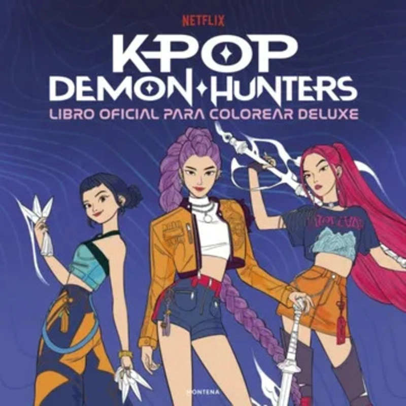 LIBRO KPOP DEMON HUNTERS - KPOP DEMON HUNTERS - LIBRO OFICIAL PARA COLOREAR DELUXE - 1