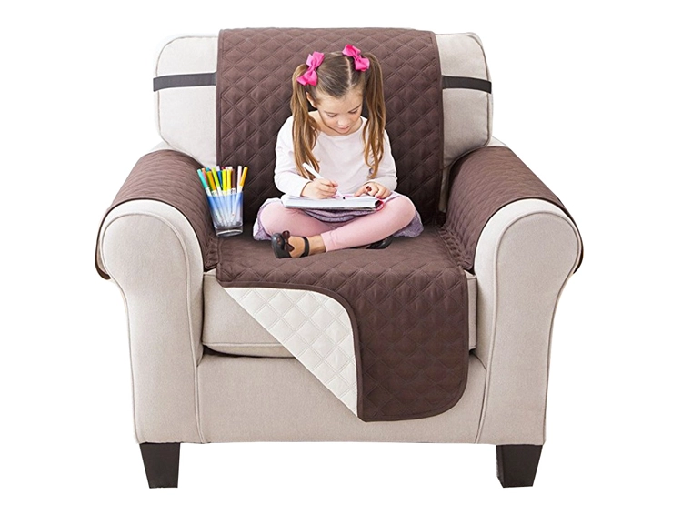 CUBRE SOFA REVERSIBLE 1 CUERPO CAFE - 1
