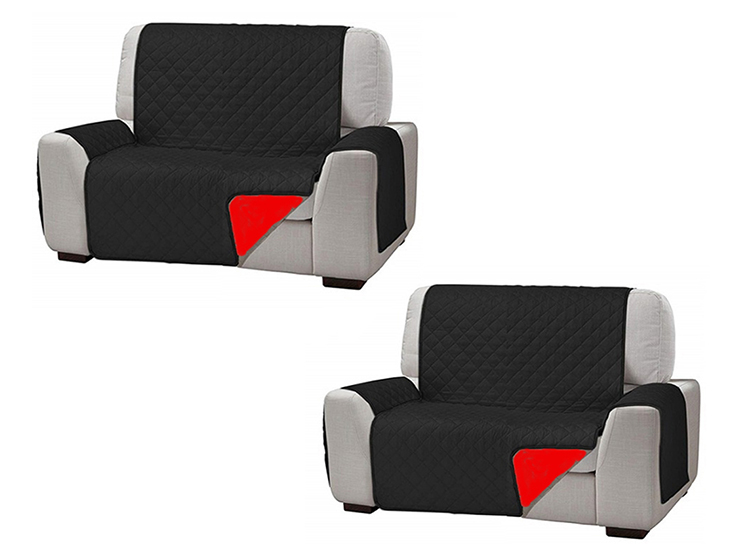 FUNDA CUBRE SOFÁ DEWINNER 2 CUERPOS ROJO 10 X 12 CM NEGRO - 2